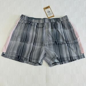 Asics Womens M Running Shorts NWT Brief Liner 3" Inseam French Blue BarelyRose